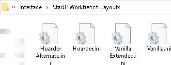 StarUI Workbench Layoutsフォルダ