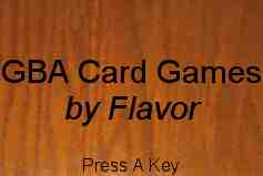 GBA Card Games